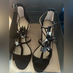 NIB Ann Taylor Black Strappy Sandals
